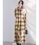 【SNIDEL/Prentiss】チェックアシメシャツワンピース