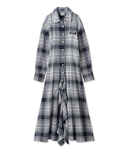 【SNIDEL/Prentiss】チェックアシメシャツワンピース