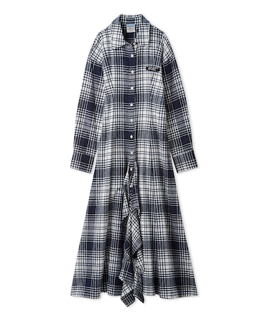【SNIDEL/Prentiss】チェックアシメシャツワンピース