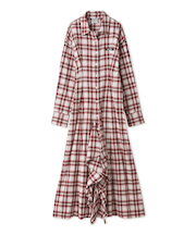 【SNIDEL/Prentiss】チェックアシメシャツワンピース