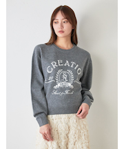 エンブレムロゴニットプルオーバー