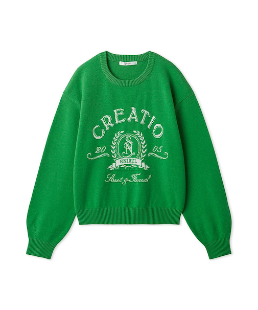 エンブレムロゴニットプルオーバー