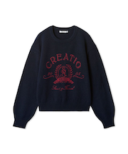 エンブレムロゴニットプルオーバー