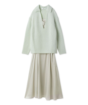 キーネックニットセットキャミワンピース