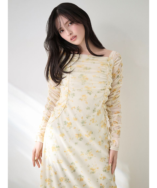 ベロアリボンカーデ＆リブキャミワンピース｜ナチュラルビューティー