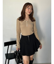 レイヤードフリルミニスカショーパン