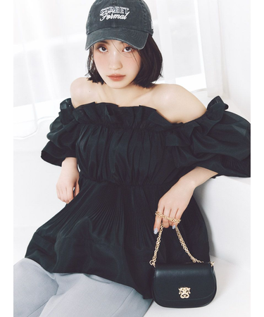 ボリュームギャザーフリルチュニック