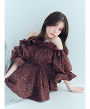 ボリュームギャザーフリルチュニック