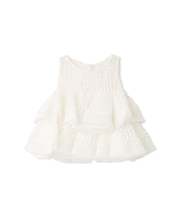 ラッフルジャガードボリュームブラウス