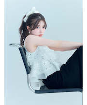 ラッフルジャガードボリュームブラウス