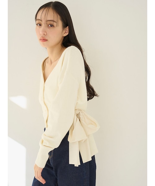 リボンドッキングカーディガン｜スナイデルの通販｜&mall（アンド