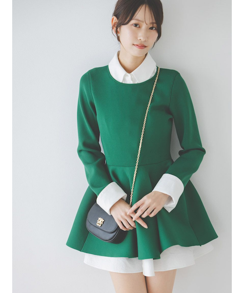 シャツレイヤードニットチュニック｜スナイデルの通販｜&mall（アンド