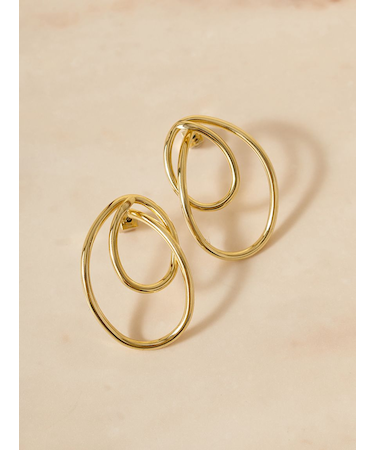 ダブルラインフープピアス