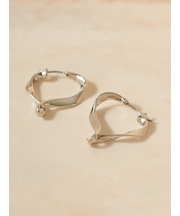 ツイストハートフープピアス