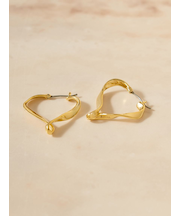 ツイストハートフープピアス