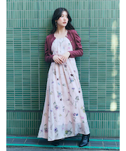 カーデセットフローラルプリントキャミワンピース