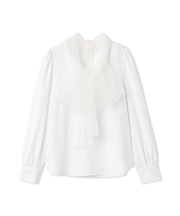 チュールタイブラウス