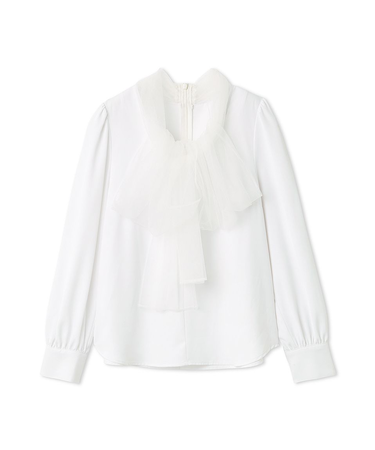 チュールタイブラウス