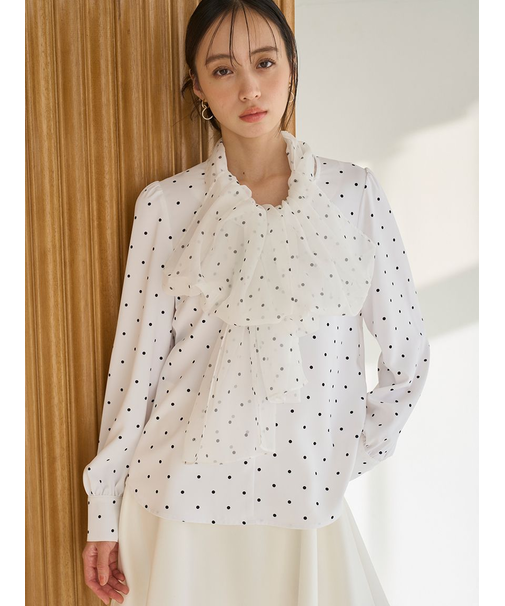 チュールタイブラウス