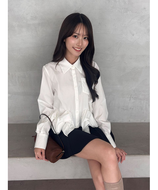 ヘムボリュームシャツ