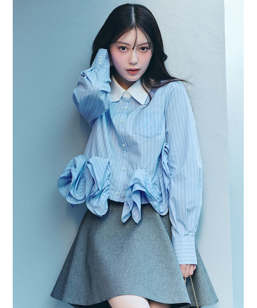 ヘムボリュームシャツ