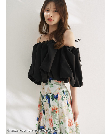 オフショルタックバルーンブラウス