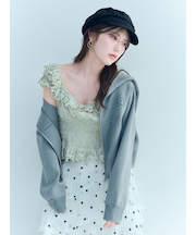 ショートニットパーカー