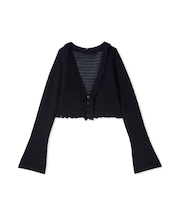 シアーフリルコンパクトカーディガン