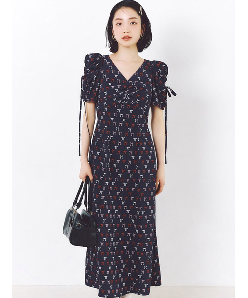 リボンモチーフワンピース