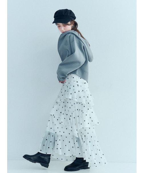 Sustainableプリーツティアードスカート