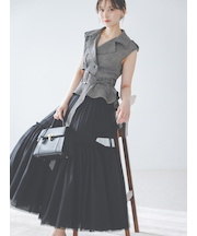 トレンチチュールセットドレス