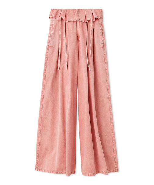 ウエストデザインボリュームワイドパンツ