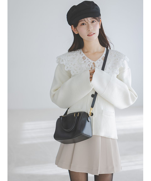 ベルト付きプリーツミニスカート