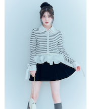 ベルト付きプリーツミニスカート