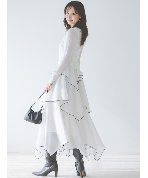 シアーイレヘムニットコンビワンピース