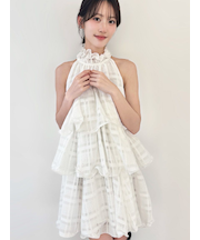 ボリュームエアリーミニワンピース