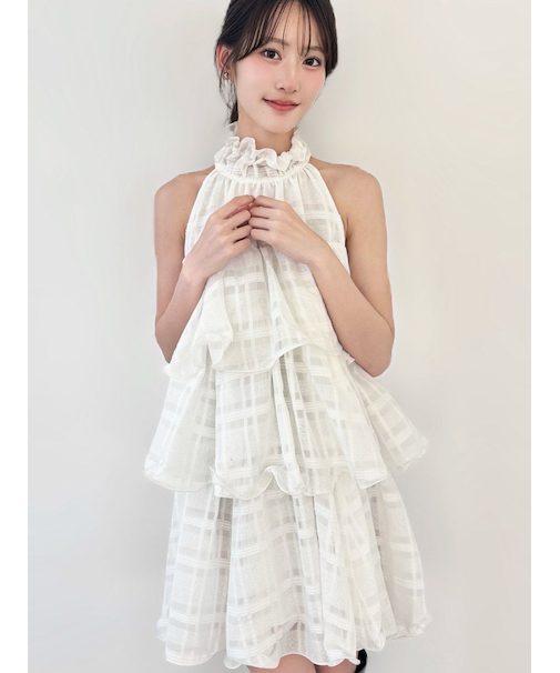 ボリュームエアリーミニワンピース