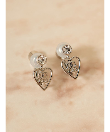 ハートキャッチストーンモチーフイヤリング