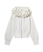 フリルショートジップパーカー