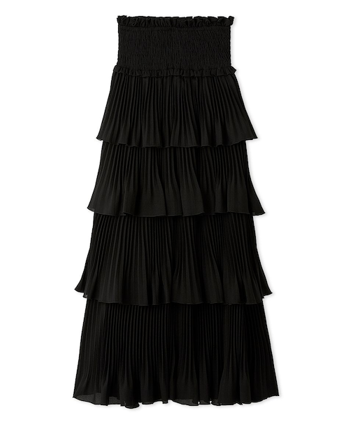 プリーツティアードスカート