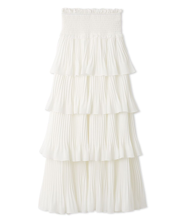 プリーツティアードスカート