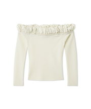 バルーンフリルニットプルオーバー