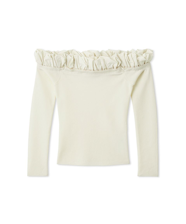 バルーンフリルニットプルオーバー