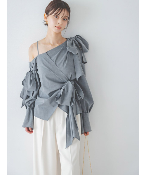 リボンデザインブラウス｜スナイデルの通販｜&mall（アンドモール