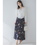 フローラルプリントフレアスカート