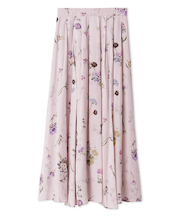 フローラルプリントフレアスカート