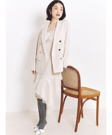 レーストリムサテンキャミTOP