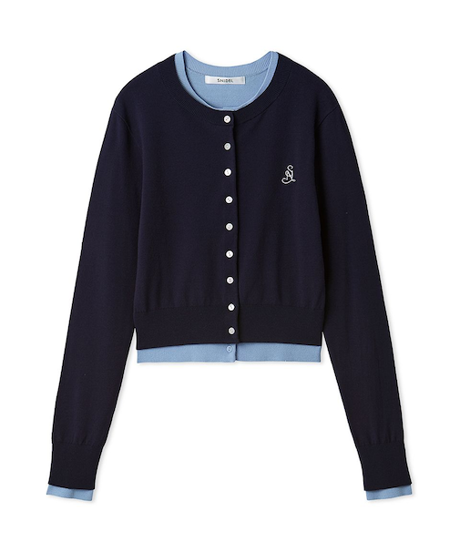 ニットレイヤードプルオーバー