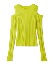 ショルダースリットランダムリブプルオーバー