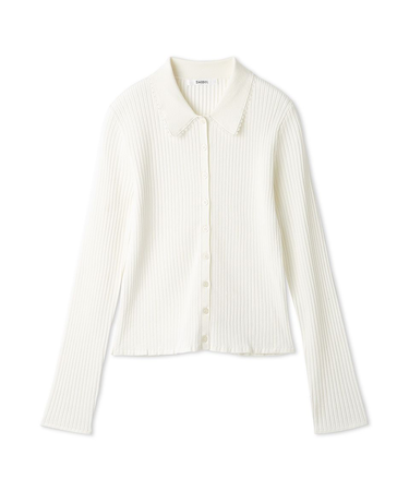 カラーテクスチャードニットカーディガン